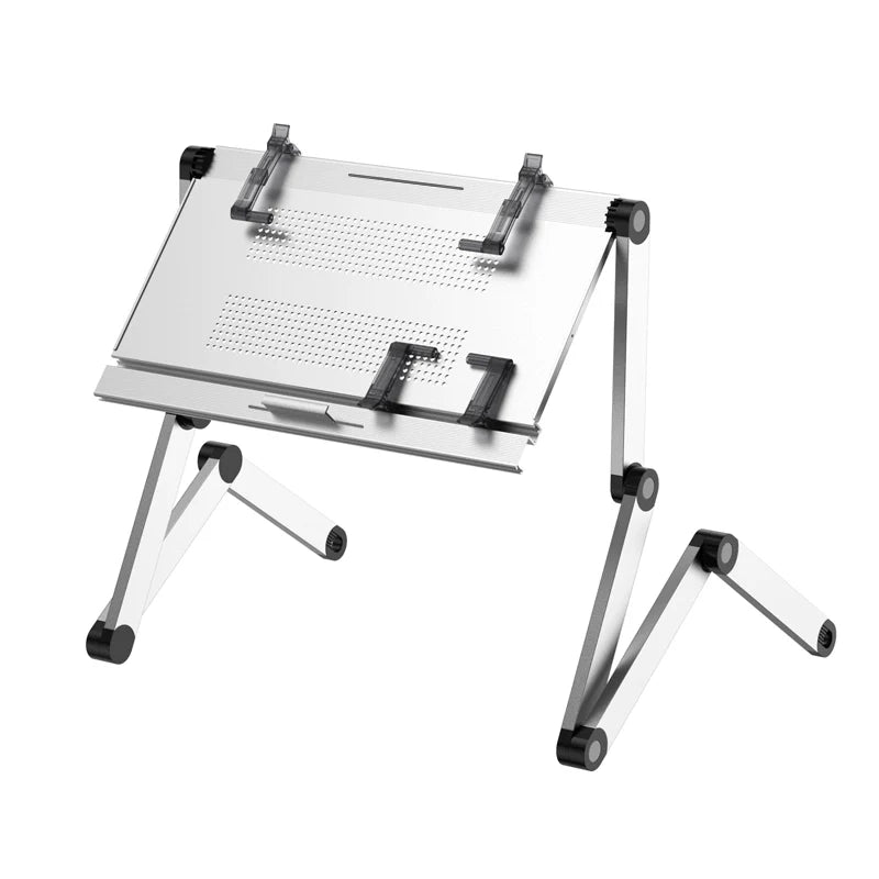 OMAX Bed Computer Desk - Lying Down Computer Workstation for Laptops, Foldable Stand, Perfect for Reading in Bed