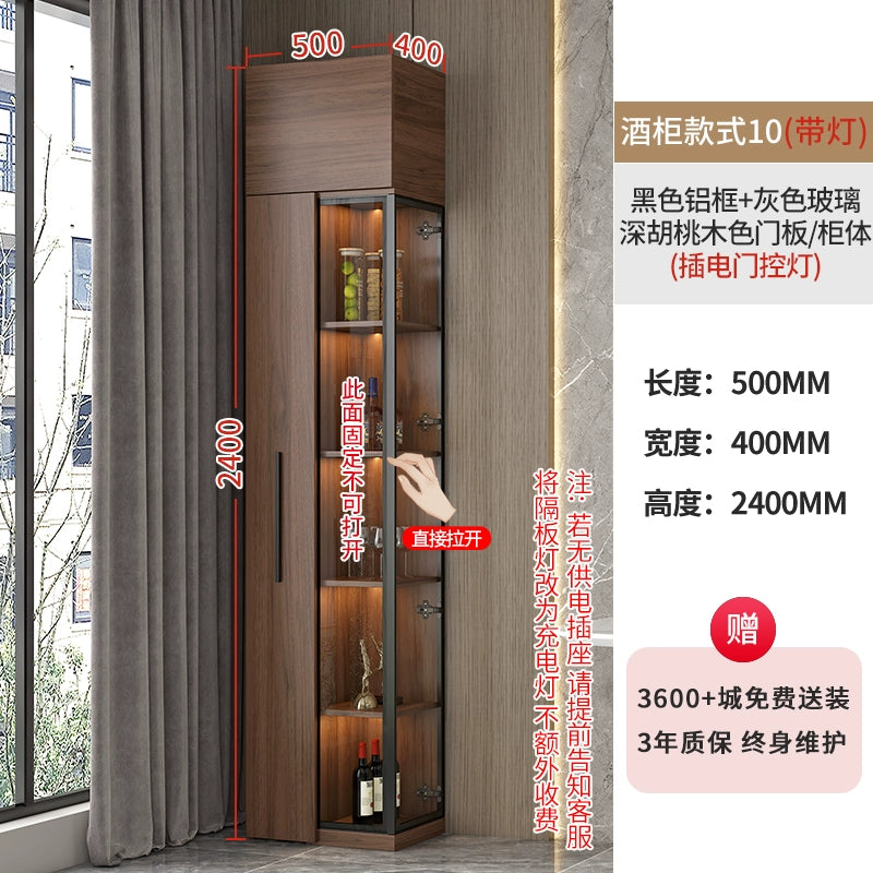 Corner Wine Cabinet Living Room Wall Display Cabinet Triangle Cabinet Household Medieval Style Dining Side Cabinet Locker