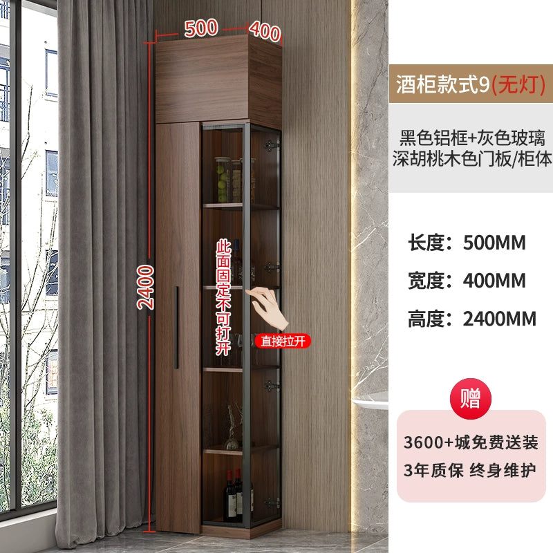 Corner Wine Cabinet Living Room Wall Display Cabinet Triangle Cabinet Household Medieval Style Dining Side Cabinet Locker