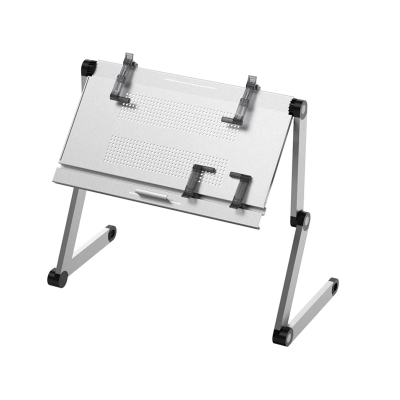 OMAX Bed Computer Desk - Lying Down Computer Workstation for Laptops, Foldable Stand, Perfect for Reading in Bed