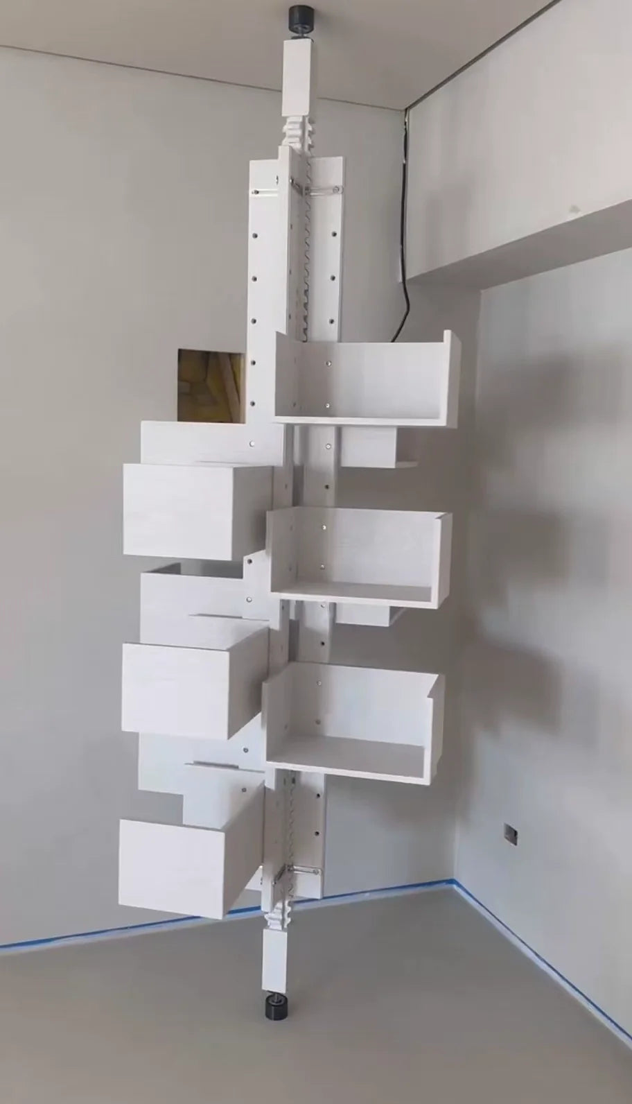 Rotating Bookcase | Designer Mid-Century Modern Shelf