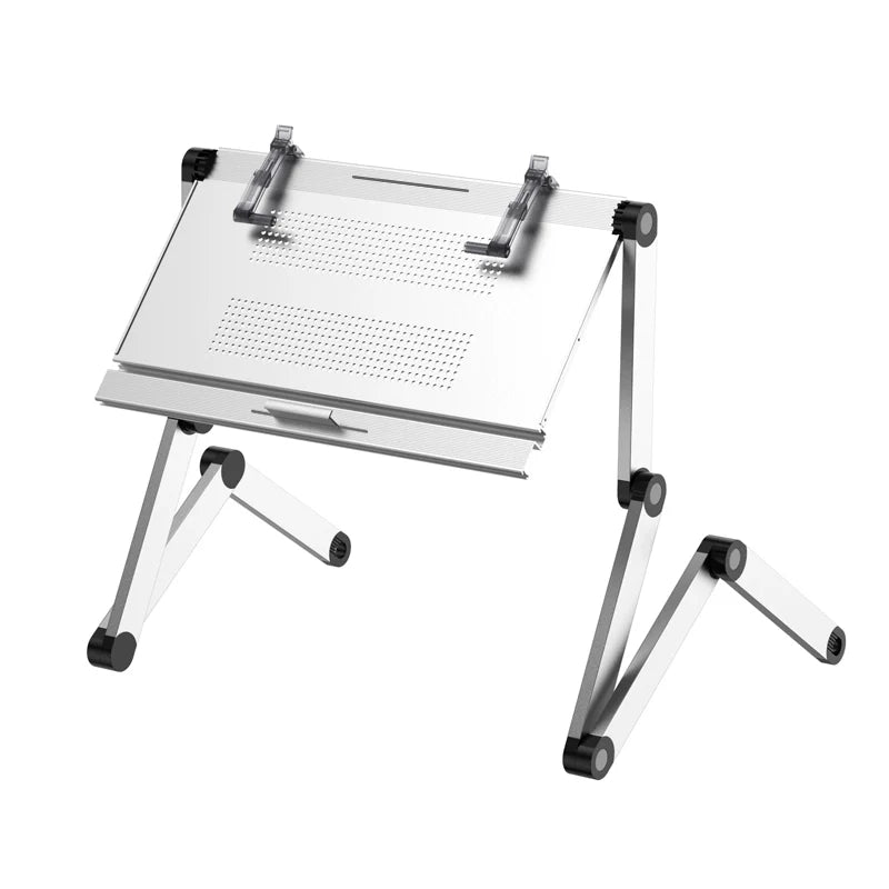 OMAX Bed Computer Desk - Lying Down Computer Workstation for Laptops, Foldable Stand, Perfect for Reading in Bed