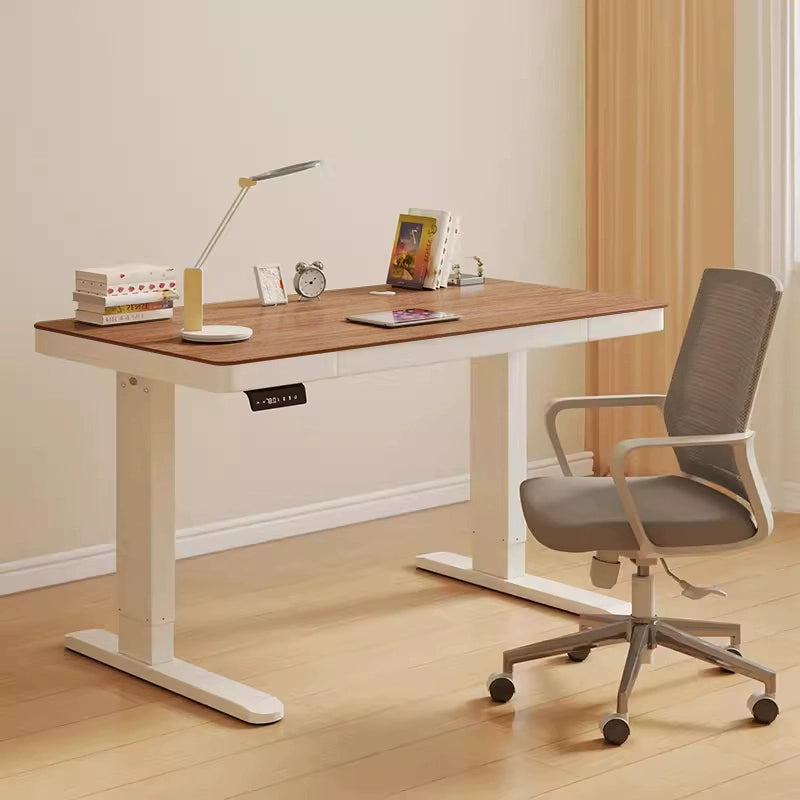 Solid wood electric lifting table computer table household with drawers desk study table e-sports table desk workbench