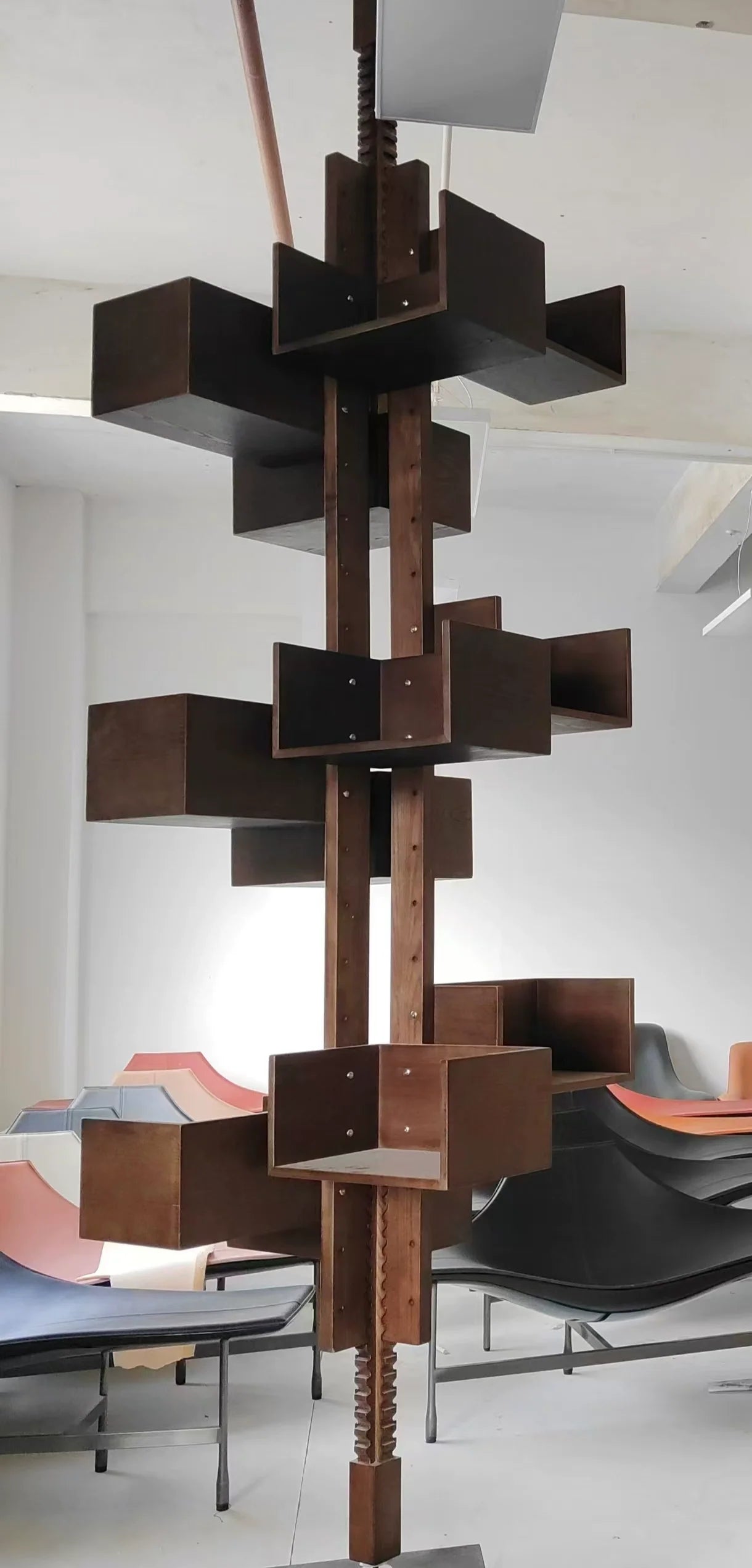 Rotating Bookcase | Designer Mid-Century Modern Shelf