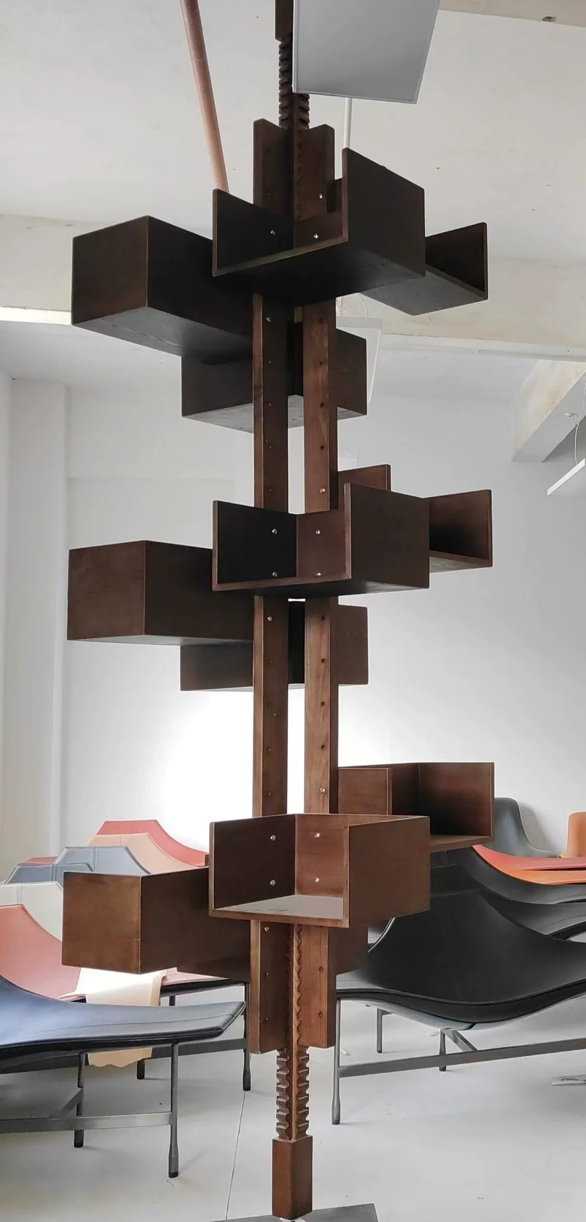 Rotating Bookcase | Designer Mid-Century Modern Shelf