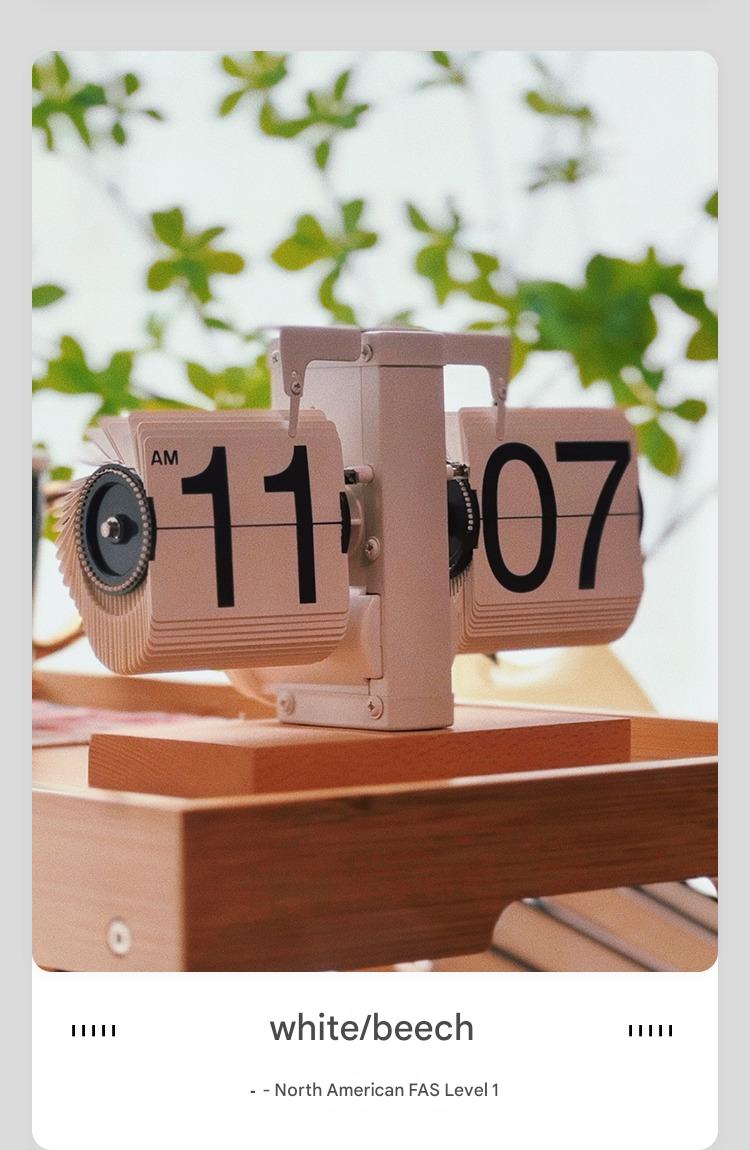 Creative automatic page turning clock clock living room ornament office walnut mechanical home desktop for boyfriend
