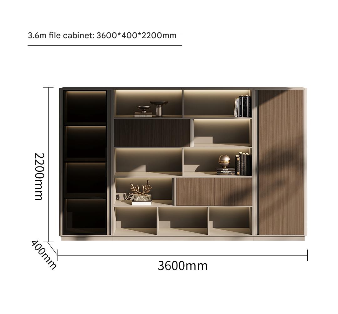 Boss Office Background Cabinet Light Luxury File Cabinet Data Cabinet Simple Modern Bookcase Locker Floor Cabinet Bookshelf