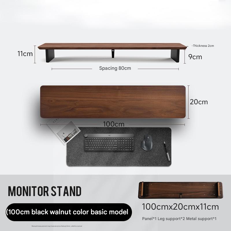 80cm 100cm 120cm Monitor Stand Riser with Storage | Ergonomic Desk Organiser for Home Office