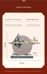 New Chinese-style Suspended Rockery Ornament Office Desktop Decoration Living Room Art High-end Niche Housewarming Gift