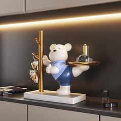 Creative Violence Bear Key Porch Storage Ornament Entry Door Home Desktop Jewelry Housewarming Gift