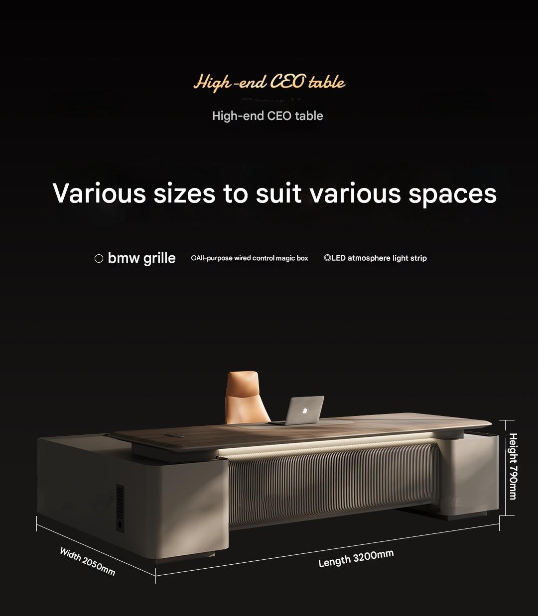 Boss Table Chairperson's Office High-end Light Luxury Modern Furniture Desk File Cabinet Combination Set