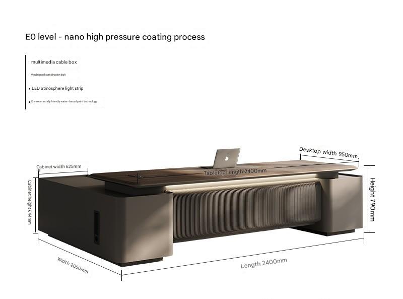 Boss Table Chairperson's Office High-end Light Luxury Modern Furniture Desk File Cabinet Combination Set