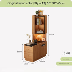 All solid wood corner rack, bedroom bedside 90-degree triangular cabinet, living room corner sofa side corner locker
