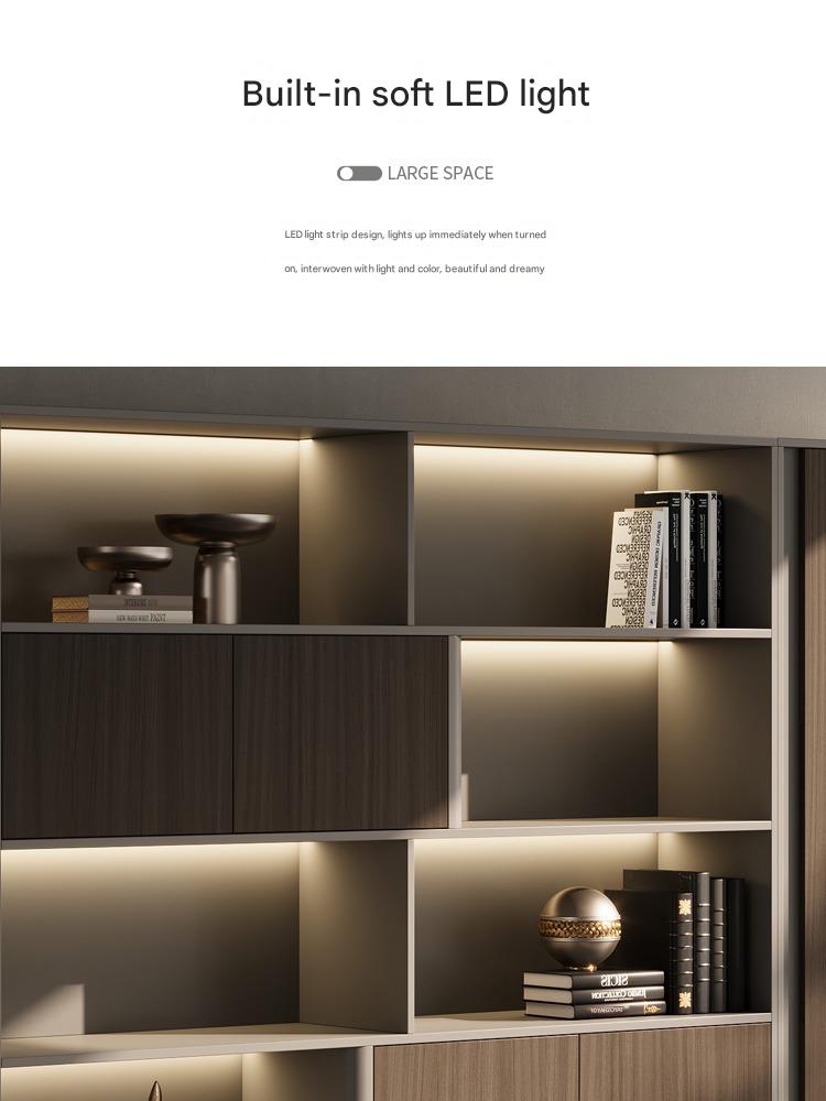 Boss Office Background Cabinet Light Luxury File Cabinet Data Cabinet Simple Modern Bookcase Locker Floor Cabinet Bookshelf