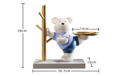 Creative Violence Bear Key Porch Storage Ornament Entry Door Home Desktop Jewelry Housewarming Gift