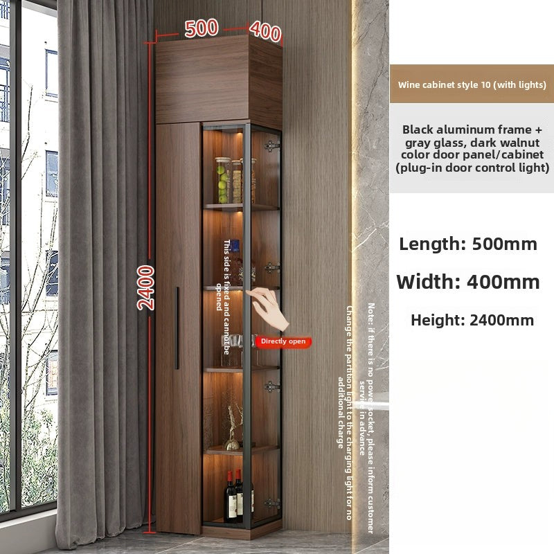 Corner Wine Cabinet Living Room Wall Display Cabinet Triangle Cabinet Household Medieval Style Dining Side Cabinet Locker