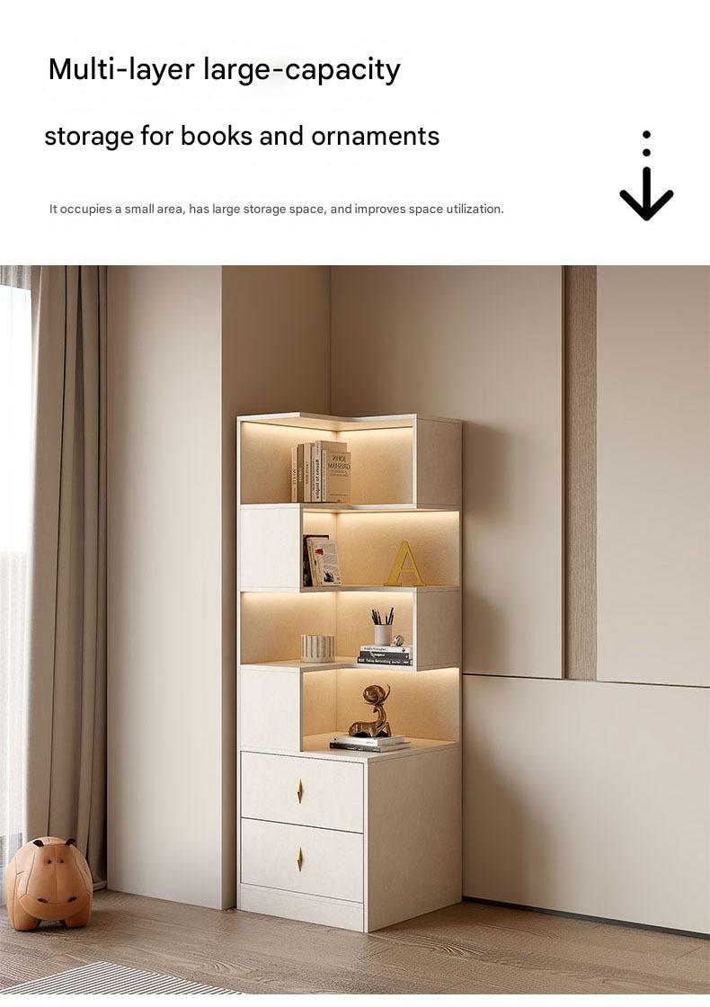 Drawer Light Luxury Corner Cabinet Corner Triangle Right Angle Corner Shelf