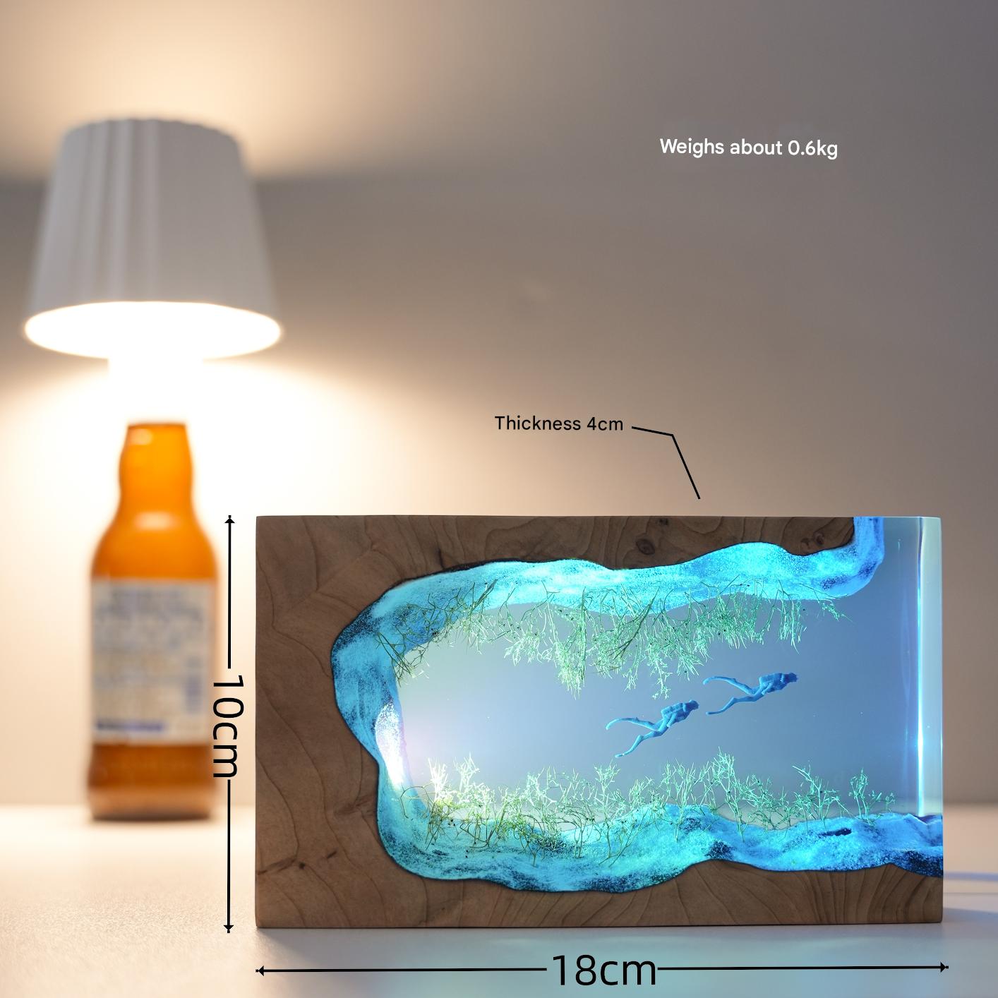 Diver Ocean Wind Deep Sea Exploration Bedroom Decoration Birthday Gift Bedside Atmosphere Night Light Tabletop Ornament