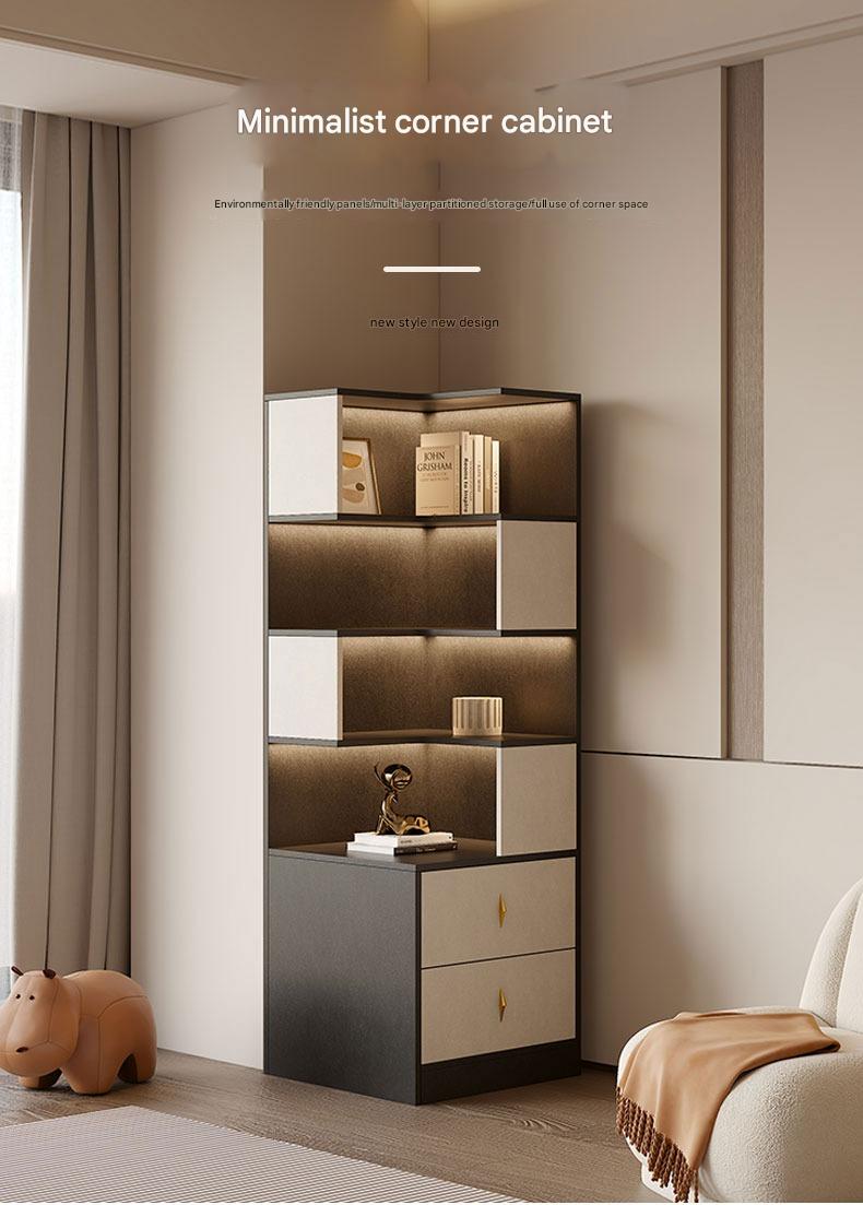 Drawer Light Luxury Corner Cabinet Corner Triangle Right Angle Corner Shelf
