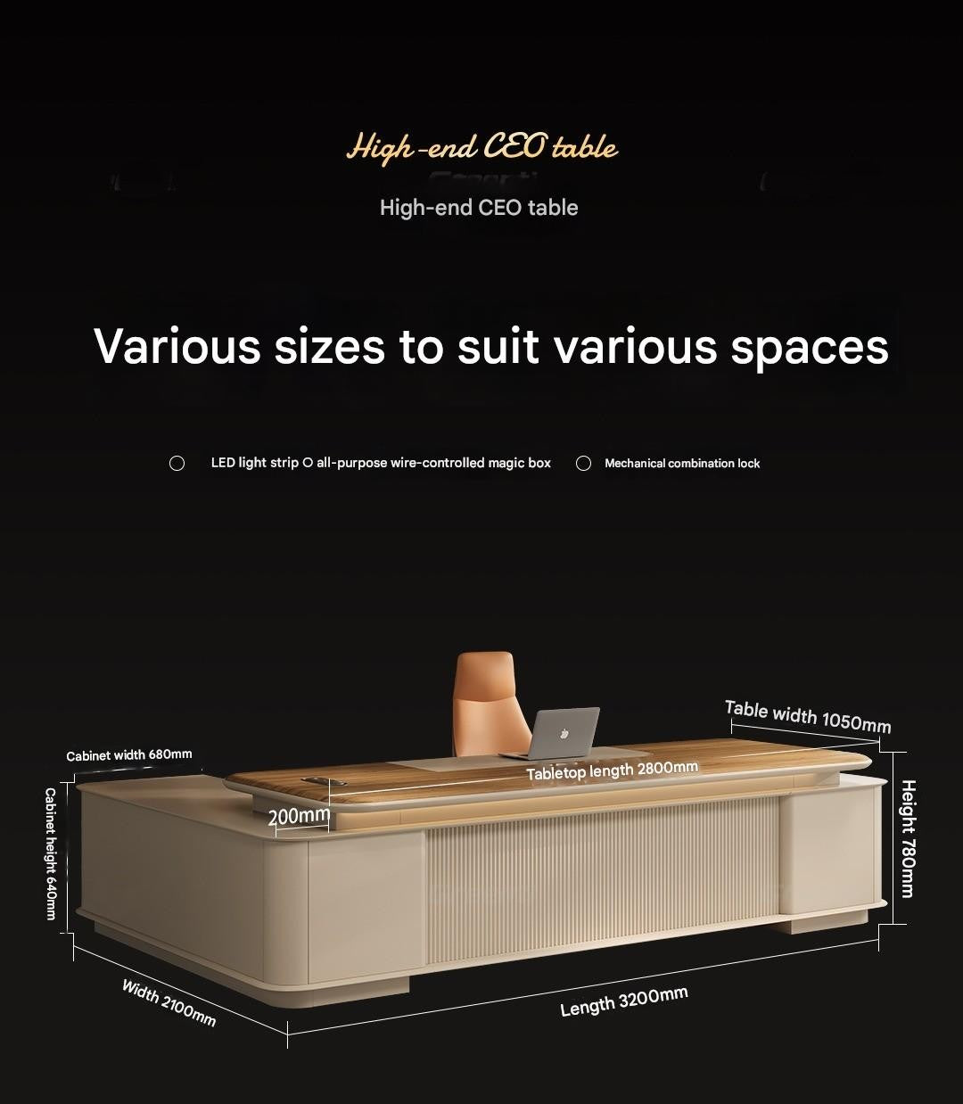 Luxury Executive Desk Sets - Premium Office Desks for CEOs