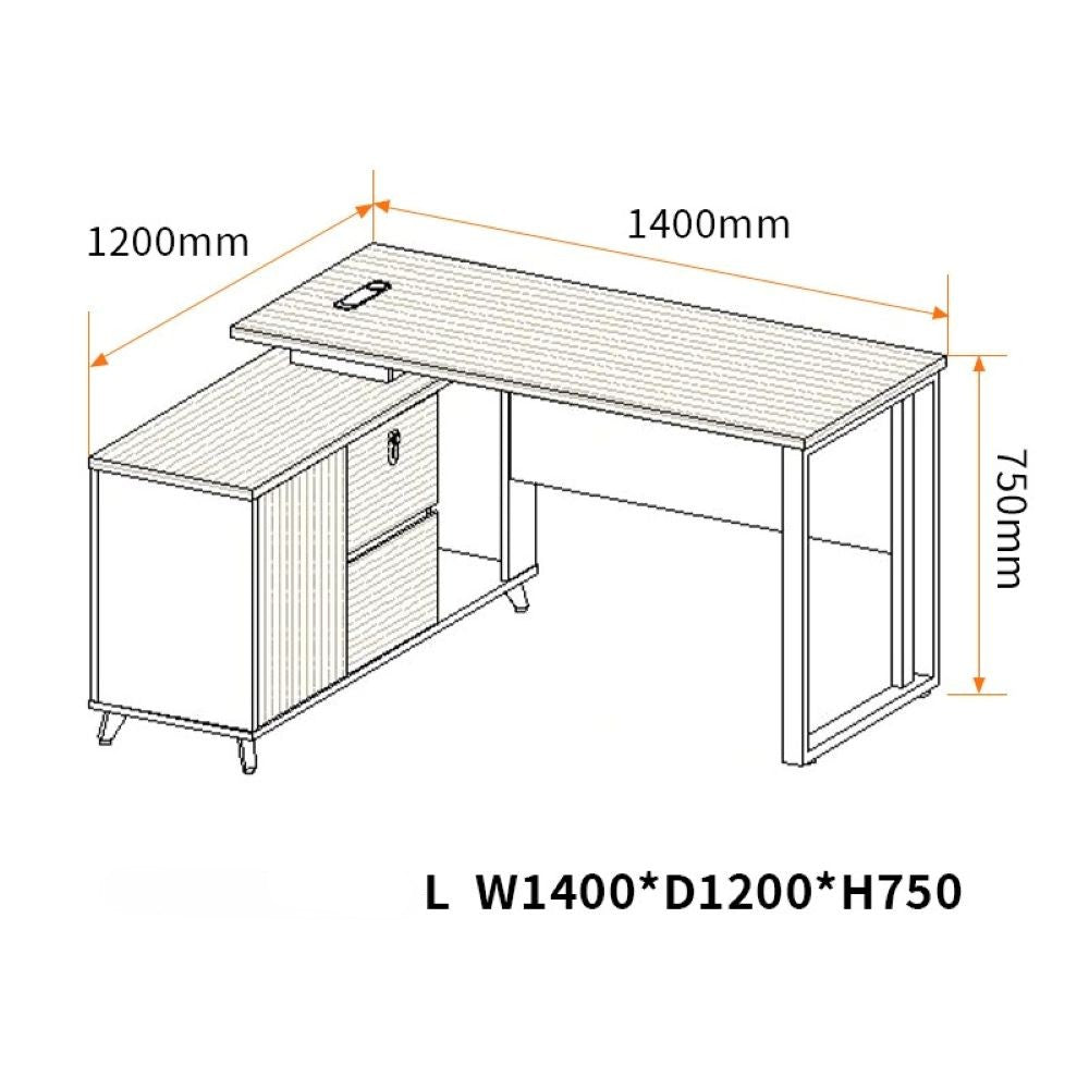 Single Cabinet Desk Space-Saving Office Furniture