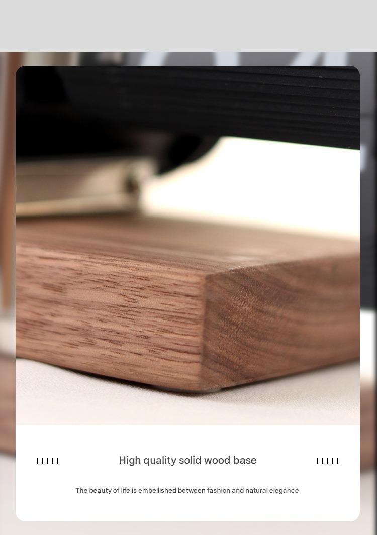 Creative automatic page turning clock clock living room ornament office walnut mechanical home desktop for boyfriend