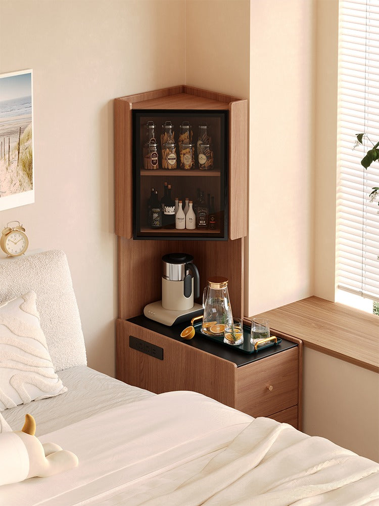 Corner locker wall corner bedside storage cabinet living room corner tea table corner cabinet next to sofa side cabinet locker