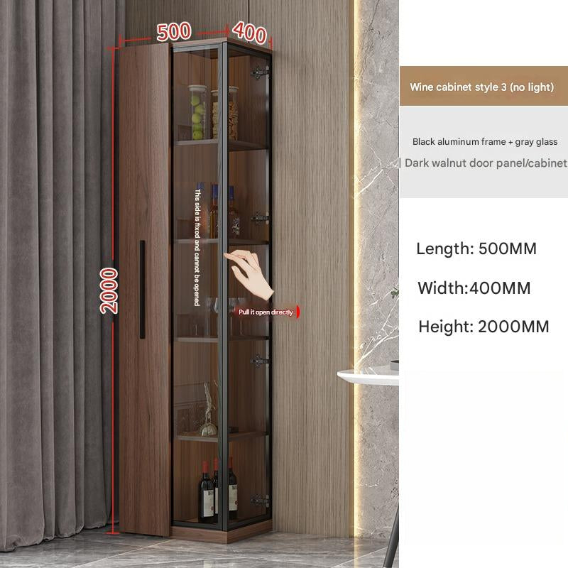 Corner Wine Cabinet Living Room Wall Display Cabinet Triangle Cabinet Household Medieval Style Dining Side Cabinet Locker