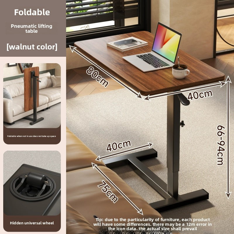 Bedside Table Removable Lifting Computer Table Living Room Sofa Side Folding Table Desk Home Bedroom Bedside Study Table Writing Table Removable Table Girls Small Simple Rental Table