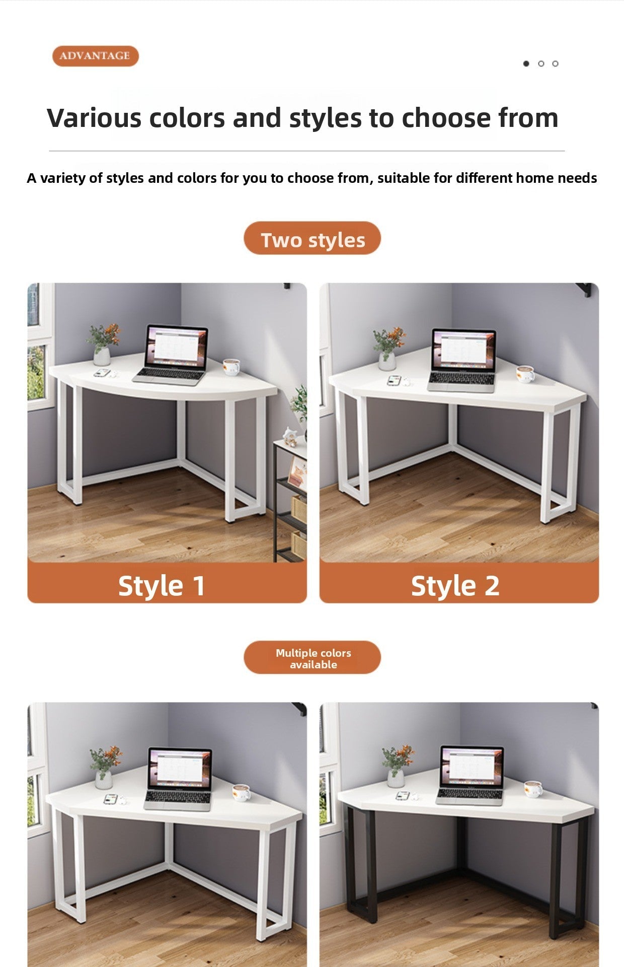 Computer Desk Corner Desk Desk Triangle Table for Small Apartment