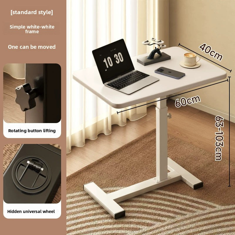Bedside Table Removable Lifting Computer Table Living Room Sofa Side Folding Table Desk Home Bedroom Bedside Study Table Writing Table Removable Table Girls Small Simple Rental Table