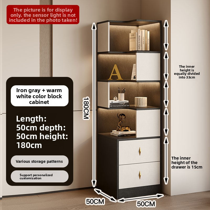 Drawer Light Luxury Corner Cabinet Corner Triangle Right Angle Corner Shelf