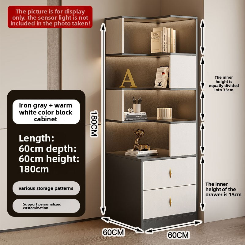 Drawer Light Luxury Corner Cabinet Corner Triangle Right Angle Corner Shelf