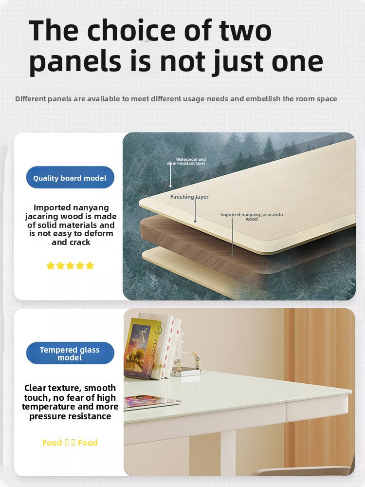 Solid wood electric lifting table computer table household with drawers desk study table e-sports table desk workbench